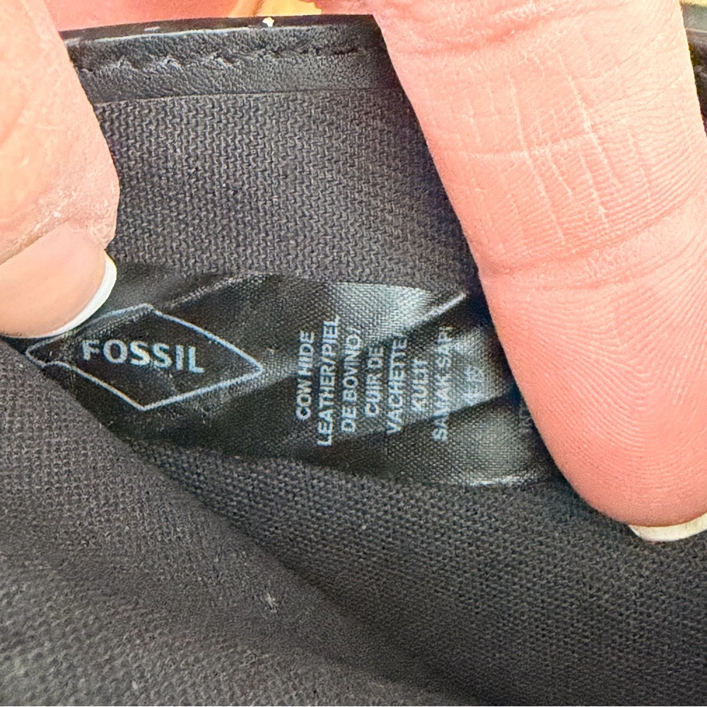 Fossil Black Leather Bifold Wallet Minimalist - Picture 6 of 9